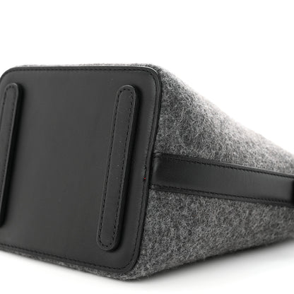 MCM Wool Drawstring Bucket Bag Grey 9 of 9