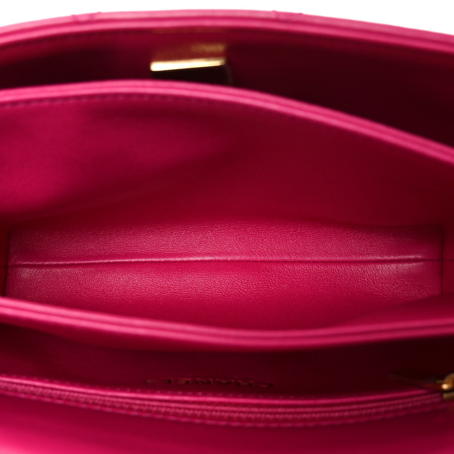 Chanel Lambskin Quilted On And On Small Chain Flap Fuchsia 5 of 10