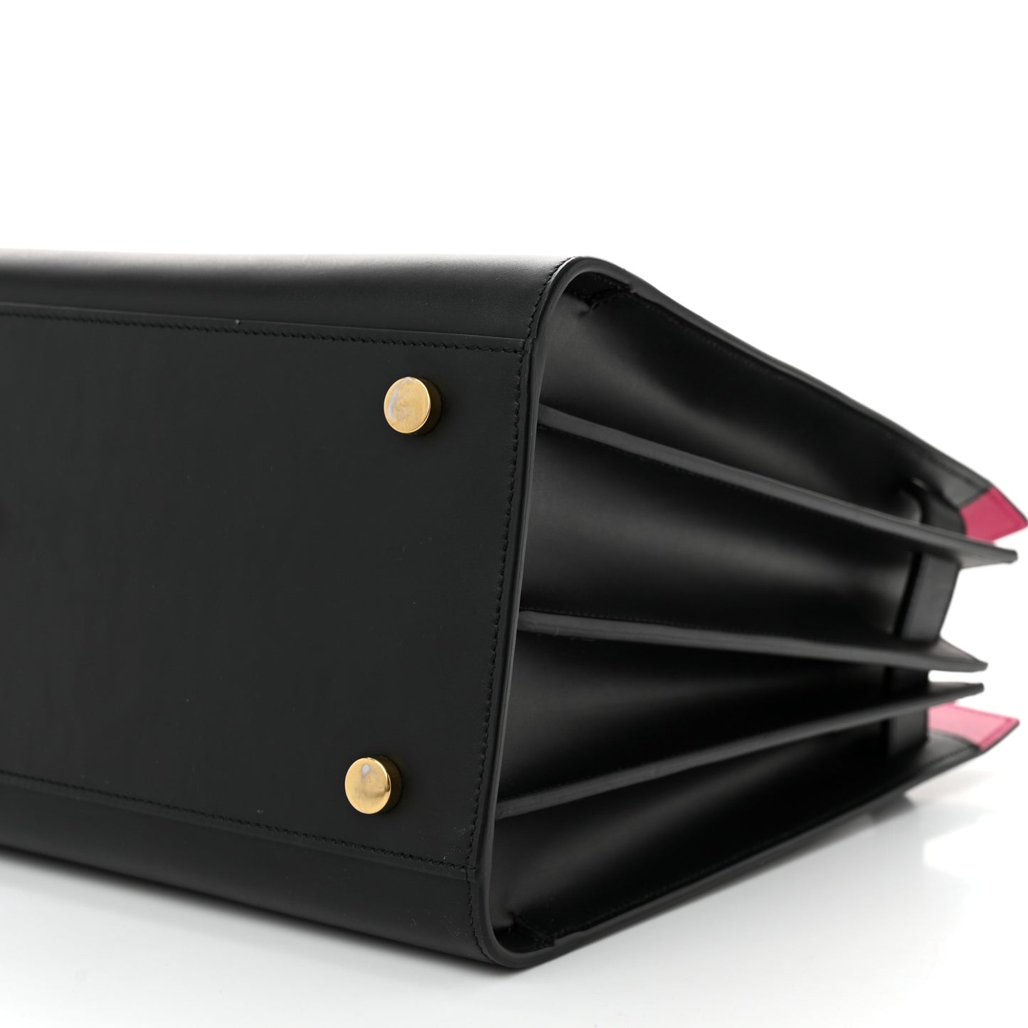 Calfskin Small Sac De Jour Black Fuchsia