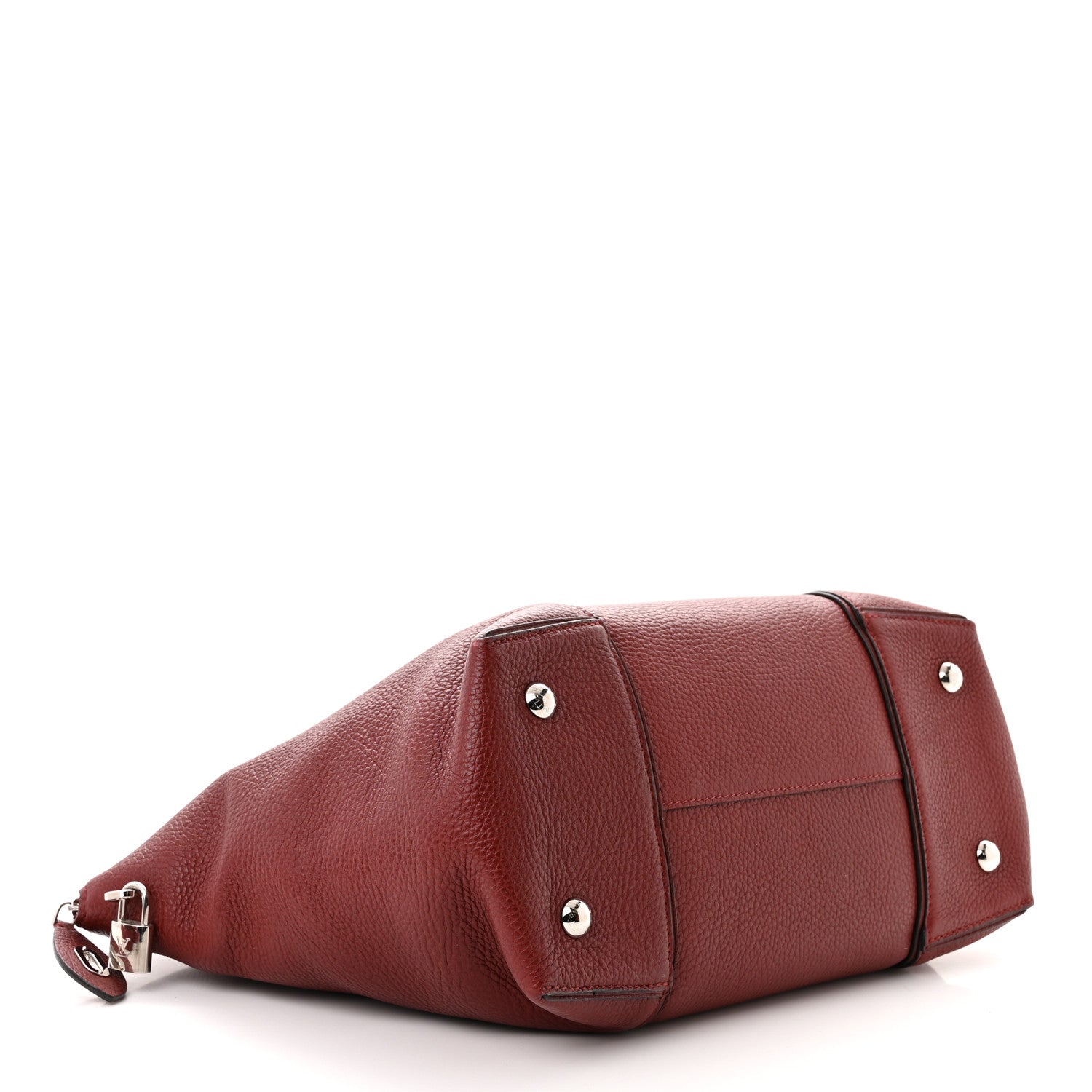 Louis Vuitton Veau Cachemire Soft Lockit MM Griotte 4 of 13