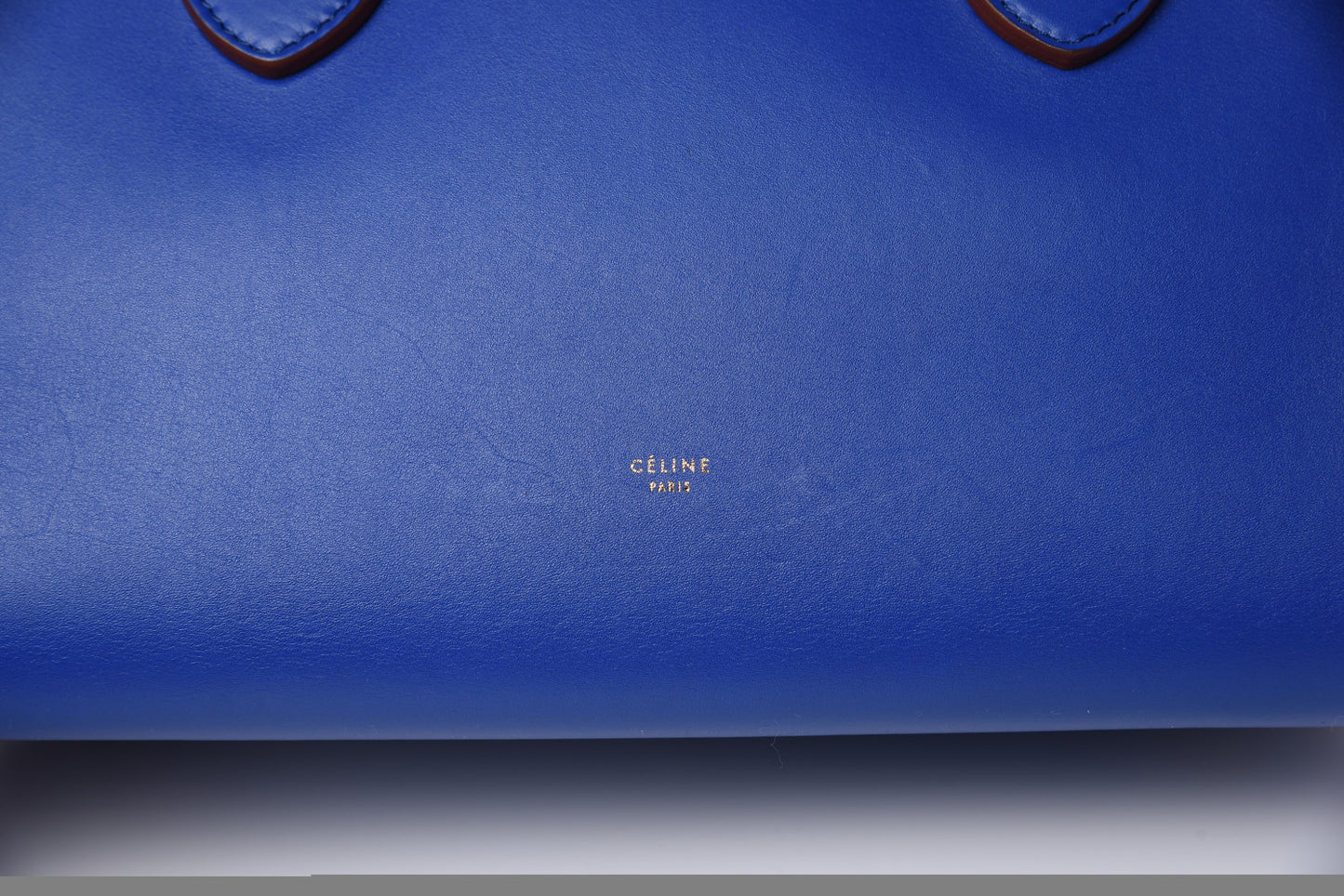 Natural Calfskin Medium Tie Knot Tote Indigo