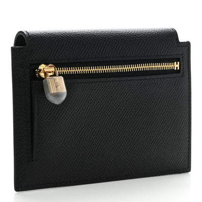 Hermes Epsom Kelly Pocket Compact Wallet Black 3 of 7