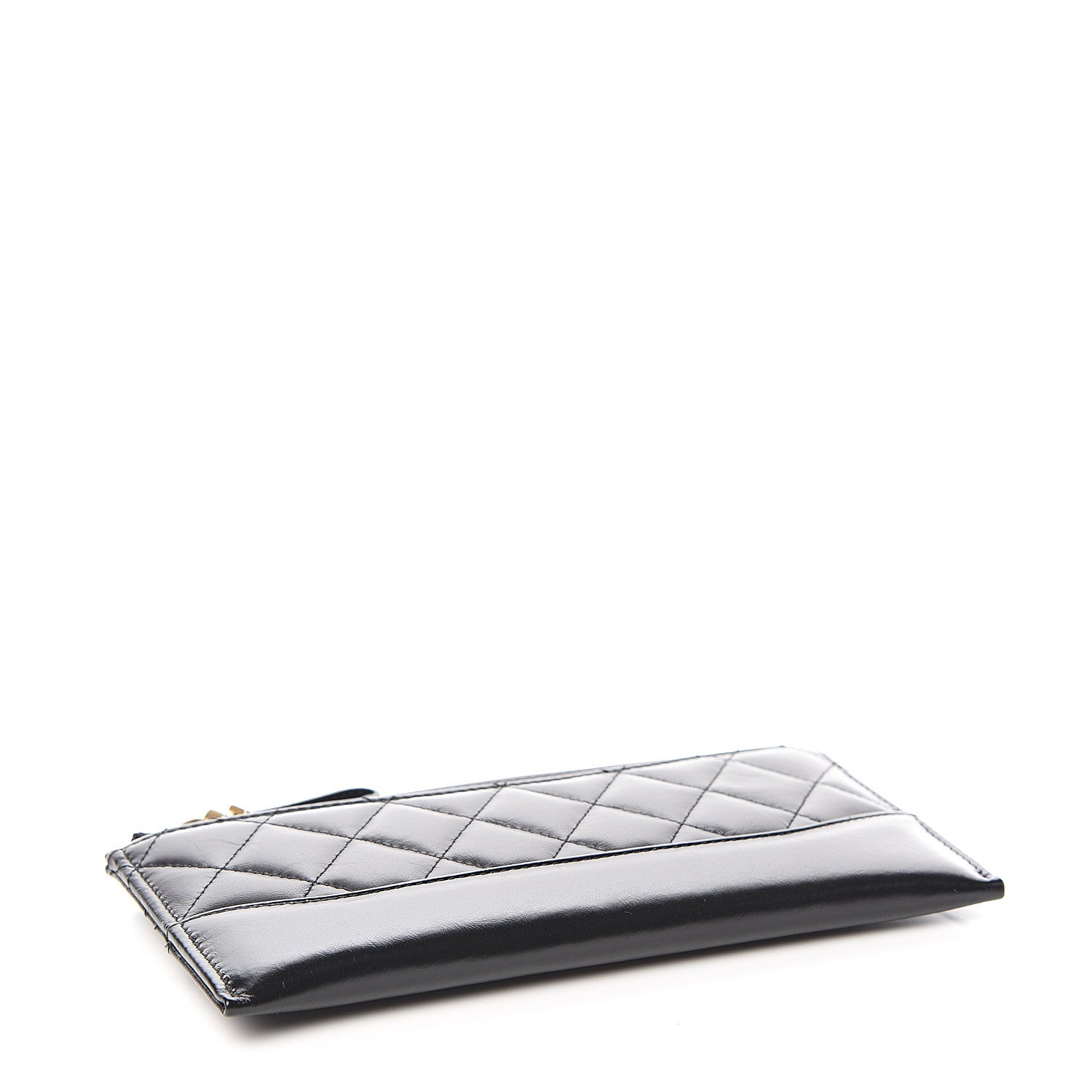 Chanel Aged Calfskin Quilted Gabrielle Zip Pouch Black 3 of 7