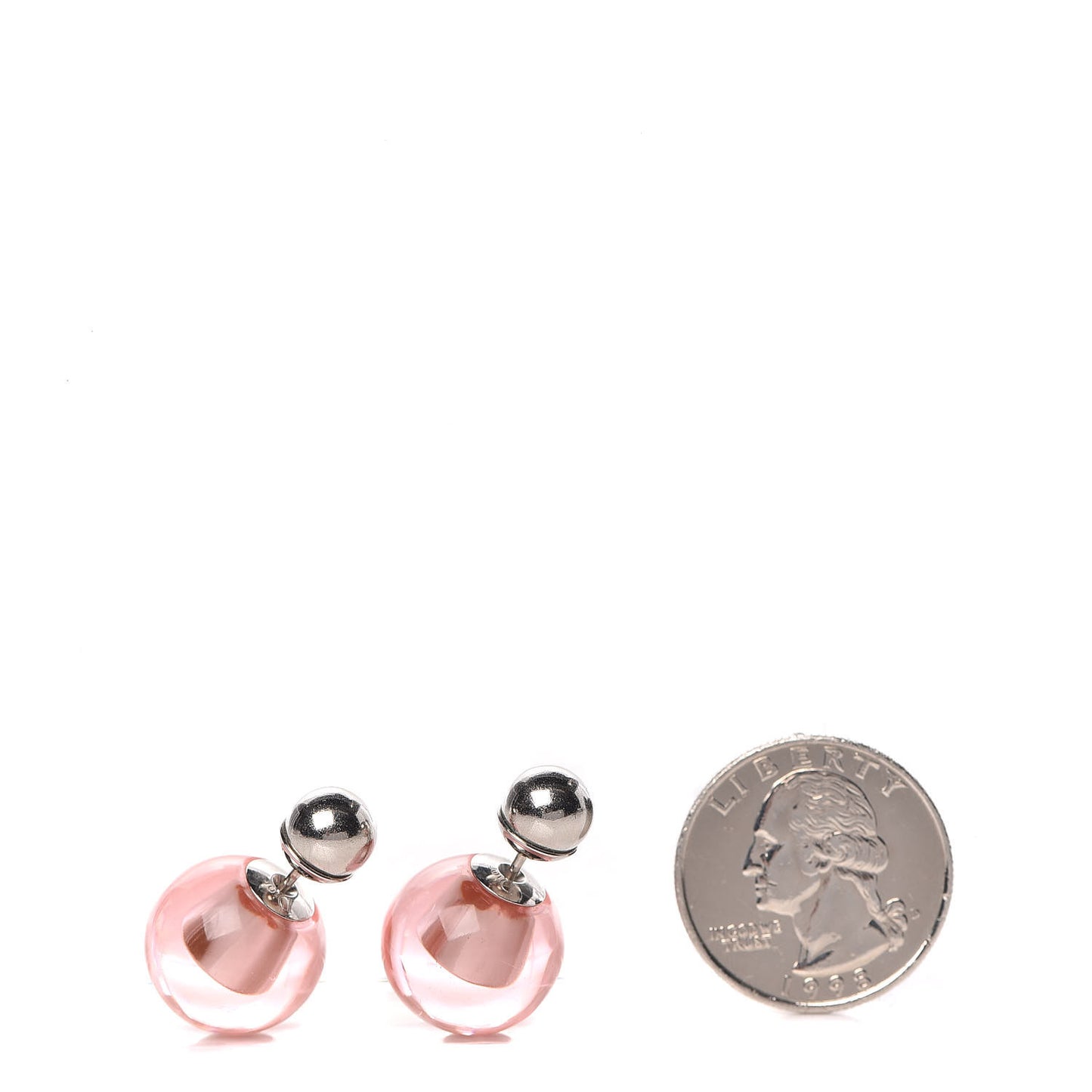 Mise En Dior Tribal Logo Earrings Translucent Pink