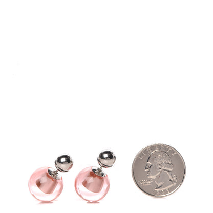 Christian Dior Mise En Dior Tribal Logo Earrings Translucent Pink 2 of 4