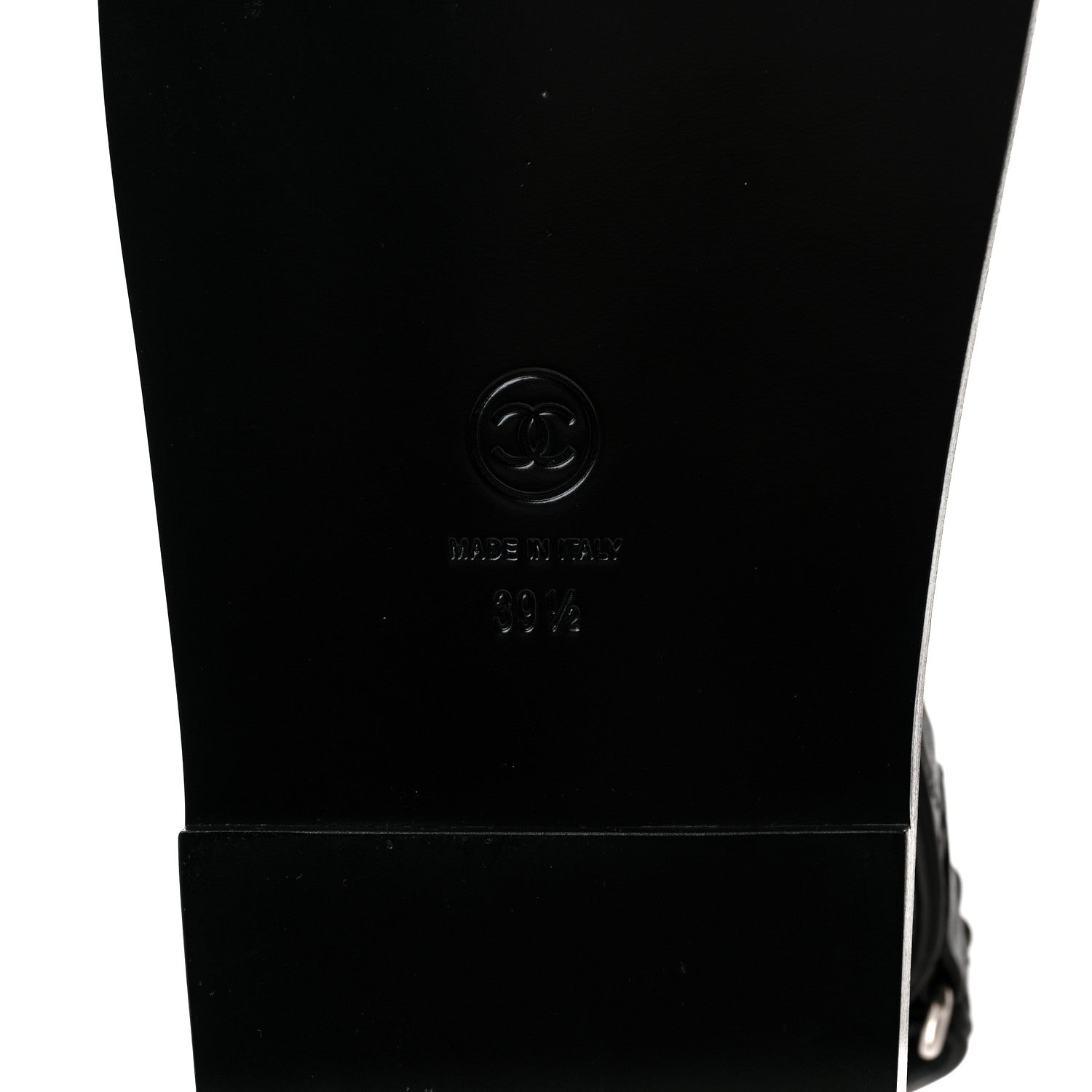 Chanel Lambskin Velcro Dad Sandals 39.5 Black 6 of 9
