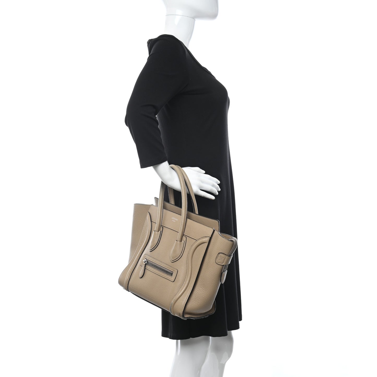 Drummed Calfskin Micro Luggage Dune