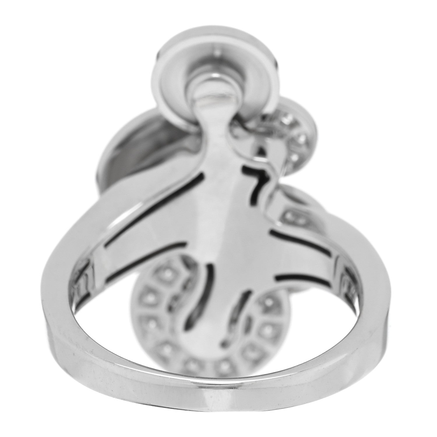 Bulgari 18K White Gold Diamond Cicladi Ring 54 7 3 of 4