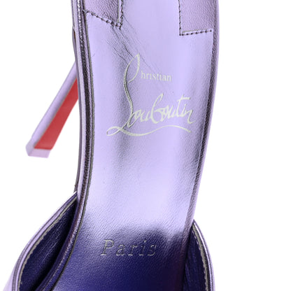 Christian Louboutin Metallic Kid Laminato Me Dolly 100 Sandals 38 Lilac 6 of 8