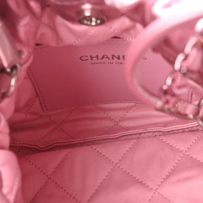 Chanel Metallic Lambskin Lacquered Monochrome Quilted Mini Chanel 22 Pink 5 of 10