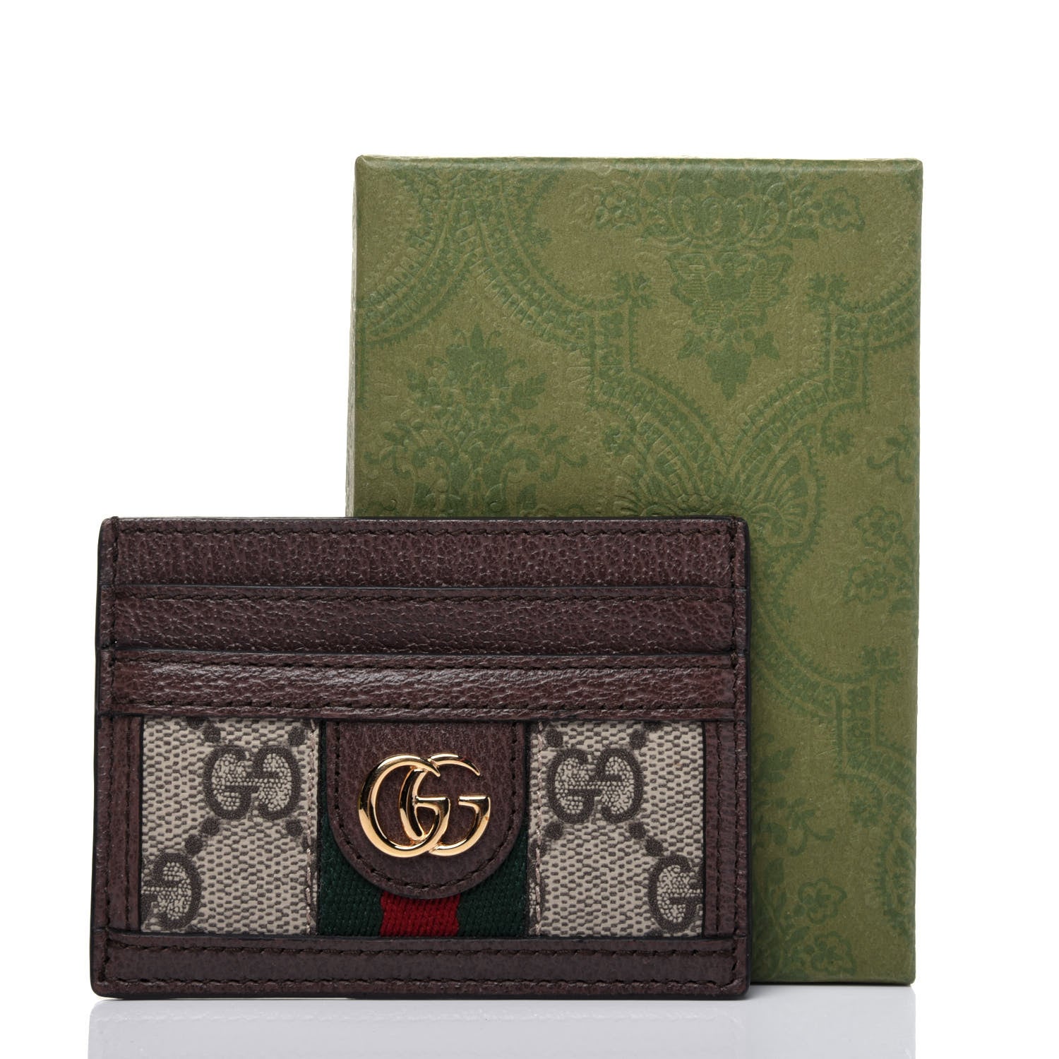 Gucci GG Supreme Monogram Ophidia Card Holder Brown 12 of 12