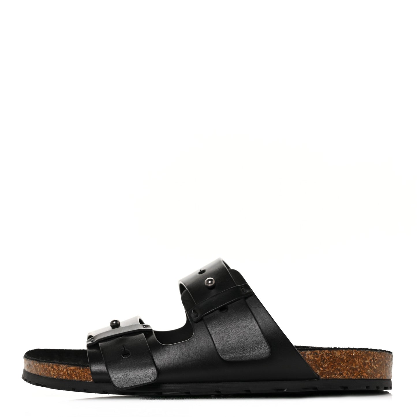 Calfskin Jimmy Cross Slides 40 Black