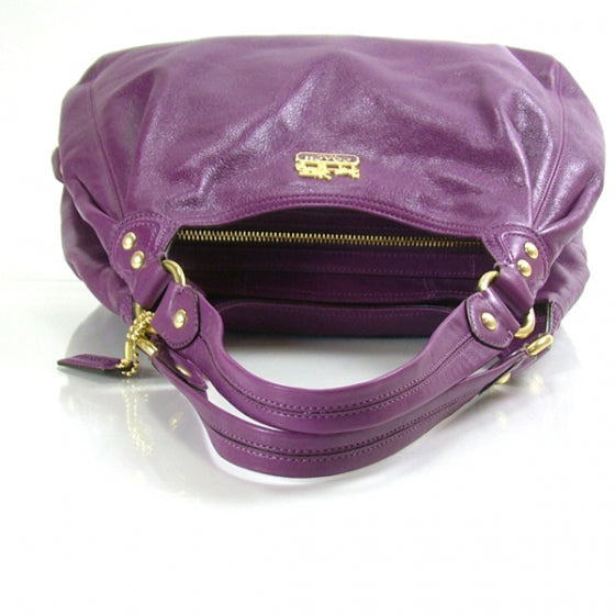 FASHIONPHILE COACHLeatherMaggieLargeTotePlum 4 of 10