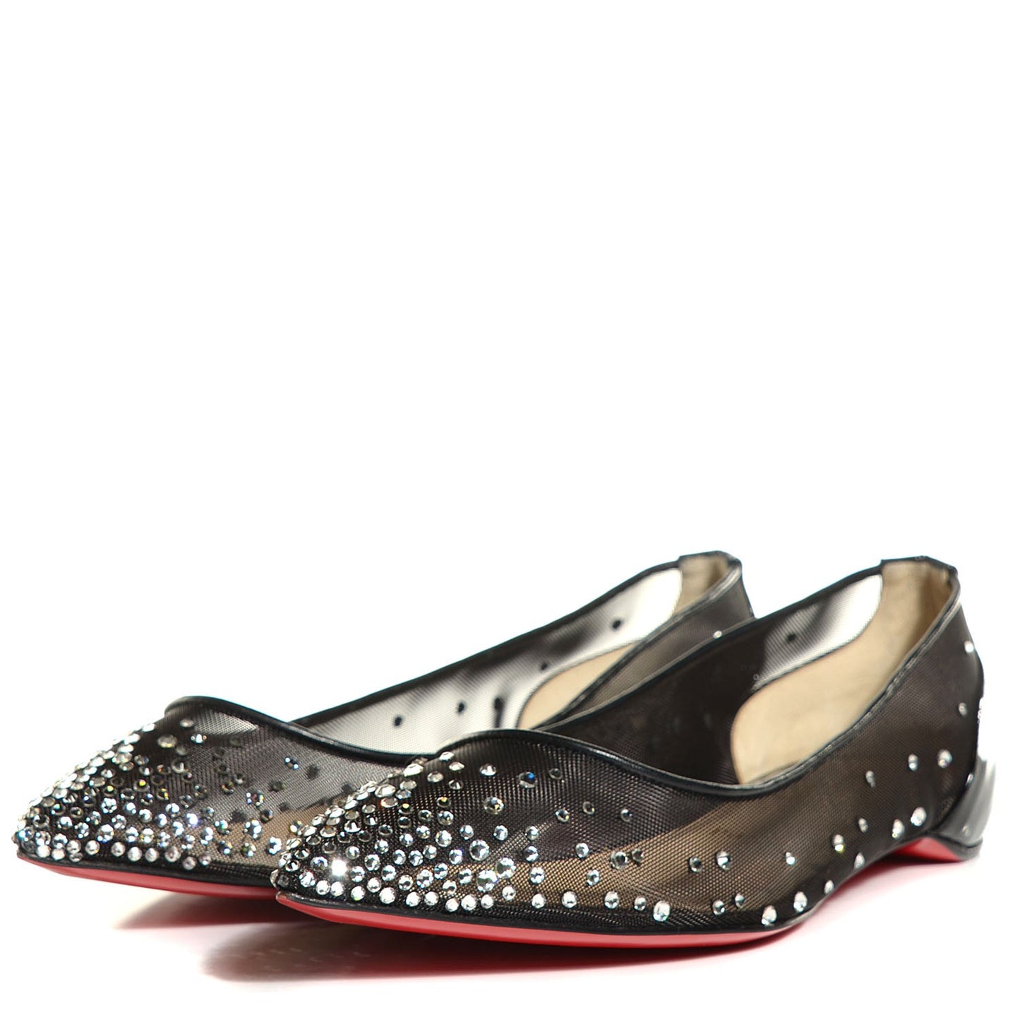Patent Body Strass Flats 38.5 Black