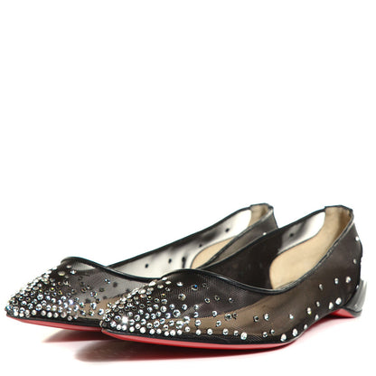 Christian Louboutin Patent Body Strass Flats 38.5 Black 3 of 7