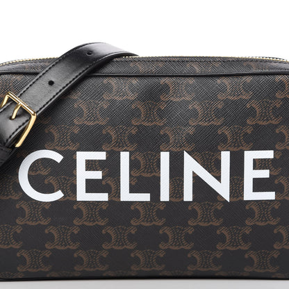 Celine Triomphe Canvas Medium Messenger Bag Black 9 of 9