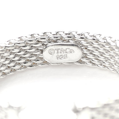 Tiffany Sterling Silver Diamond Narrow Somerset Ring 50 5.25 4 of 4