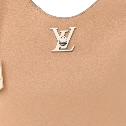Louis Vuitton Calfskin Lockme Hobo Beige 8 of 11