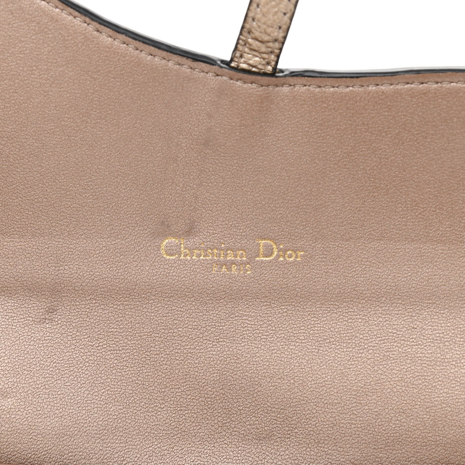 Christian Dior Metallic Grained Calfskin Saddle Chain Wallet Pouch 8 of 16