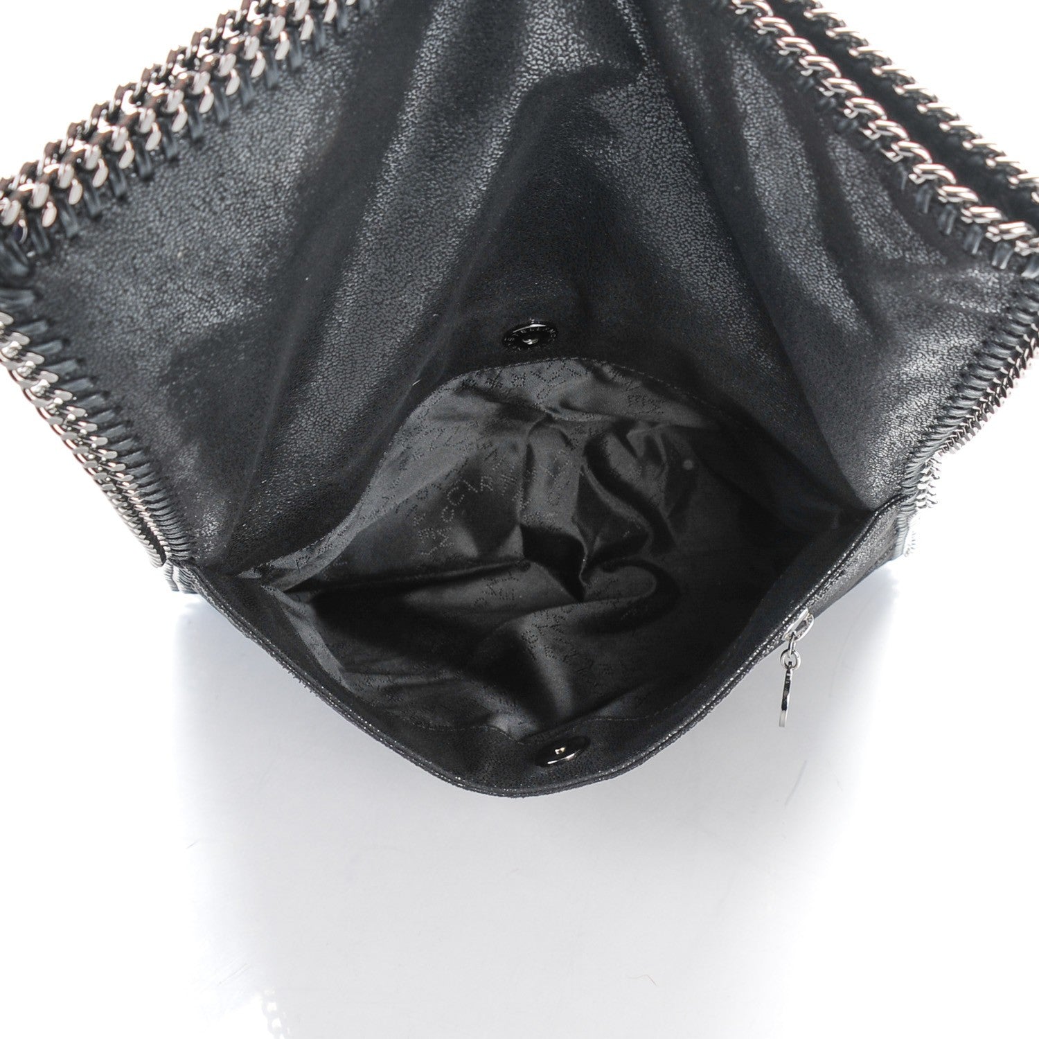 Stella McCartney Shaggy Deer Embellished Falabella Fold Over Clutch Black 7 of 11