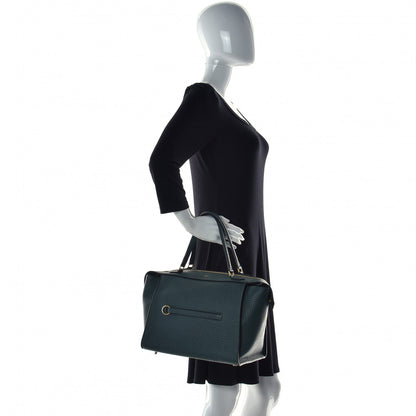 Celine Bullhide Calfskin Small Ring Bag Dark Green 4 of 7