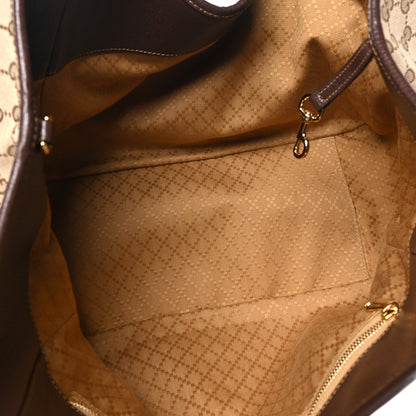Gucci Monogram Calfskin Medium Mercato Tote Sand Dark Brown 5 of 10