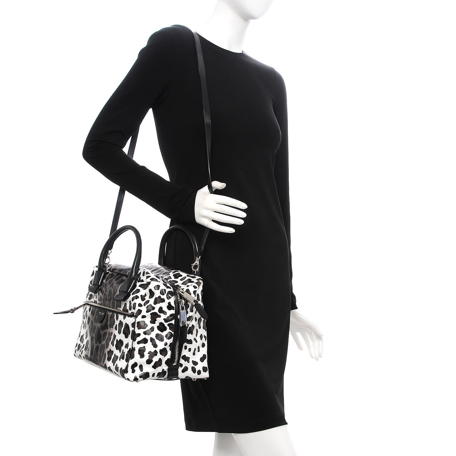 Marc Jacobs Coated Lambskin Leopard Print Antonia Tote Natural 2 of 10