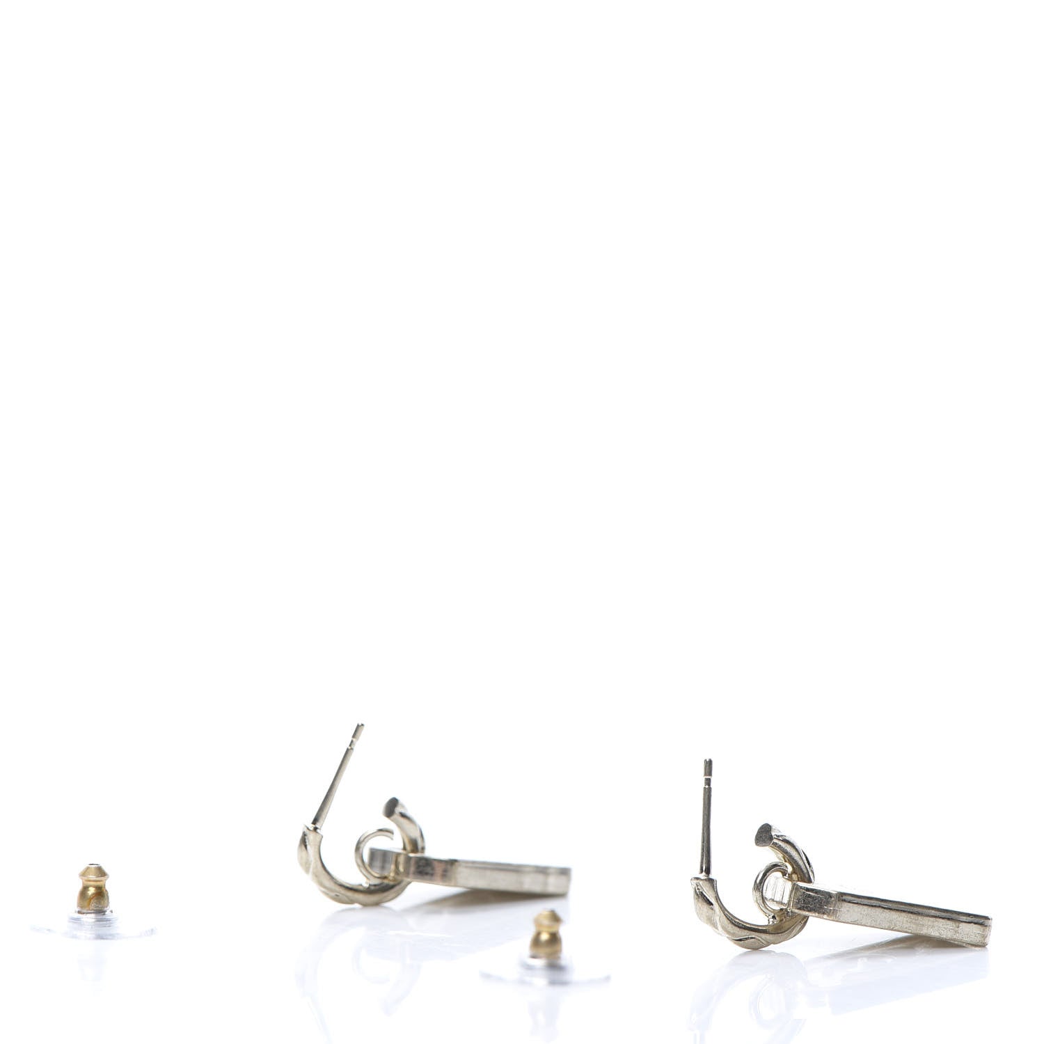 Chanel CC Tag Drop Earrings Gold 3 of 5