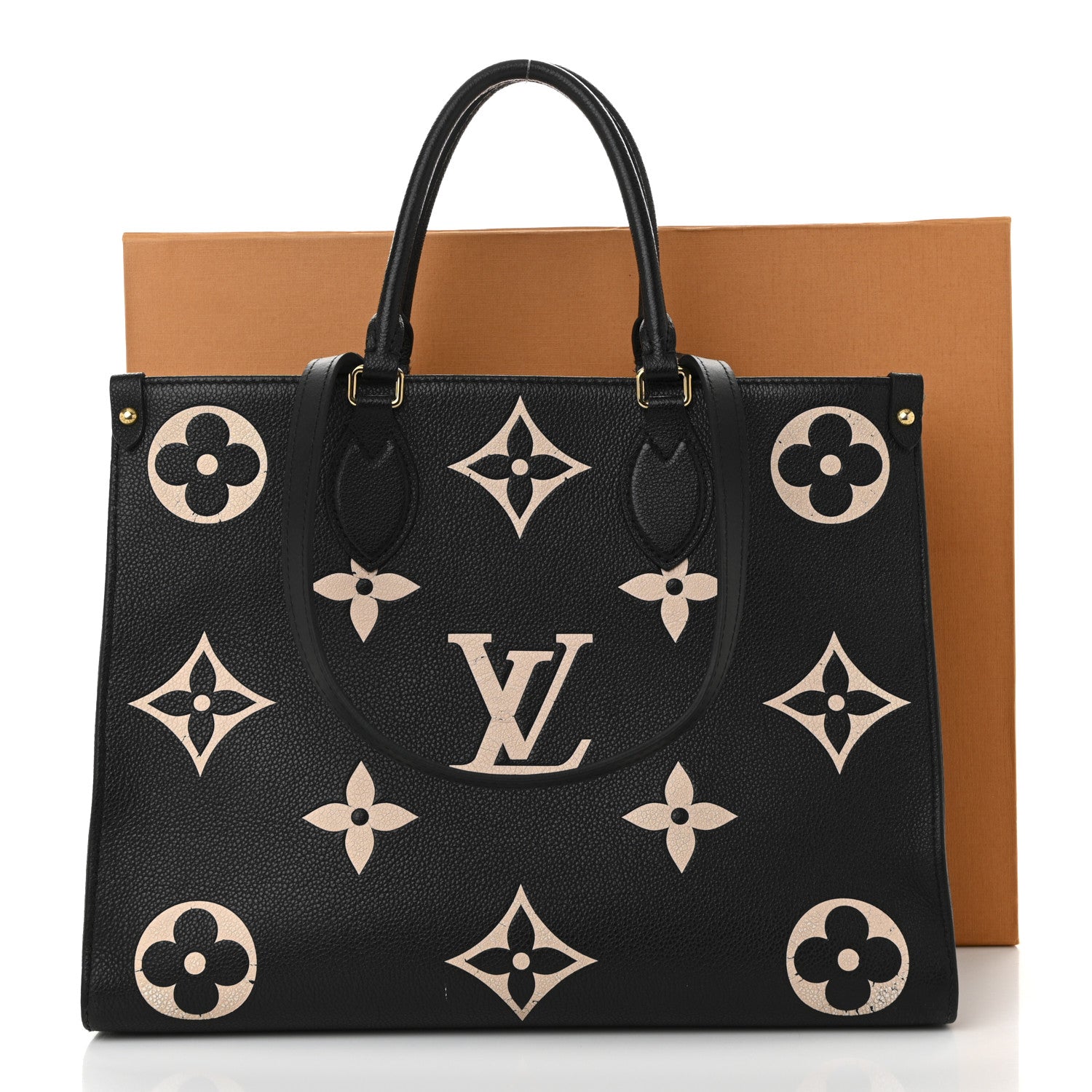 Louis Vuitton Empreinte Monogram Giant Onthego MM Black Beige 22 of 23