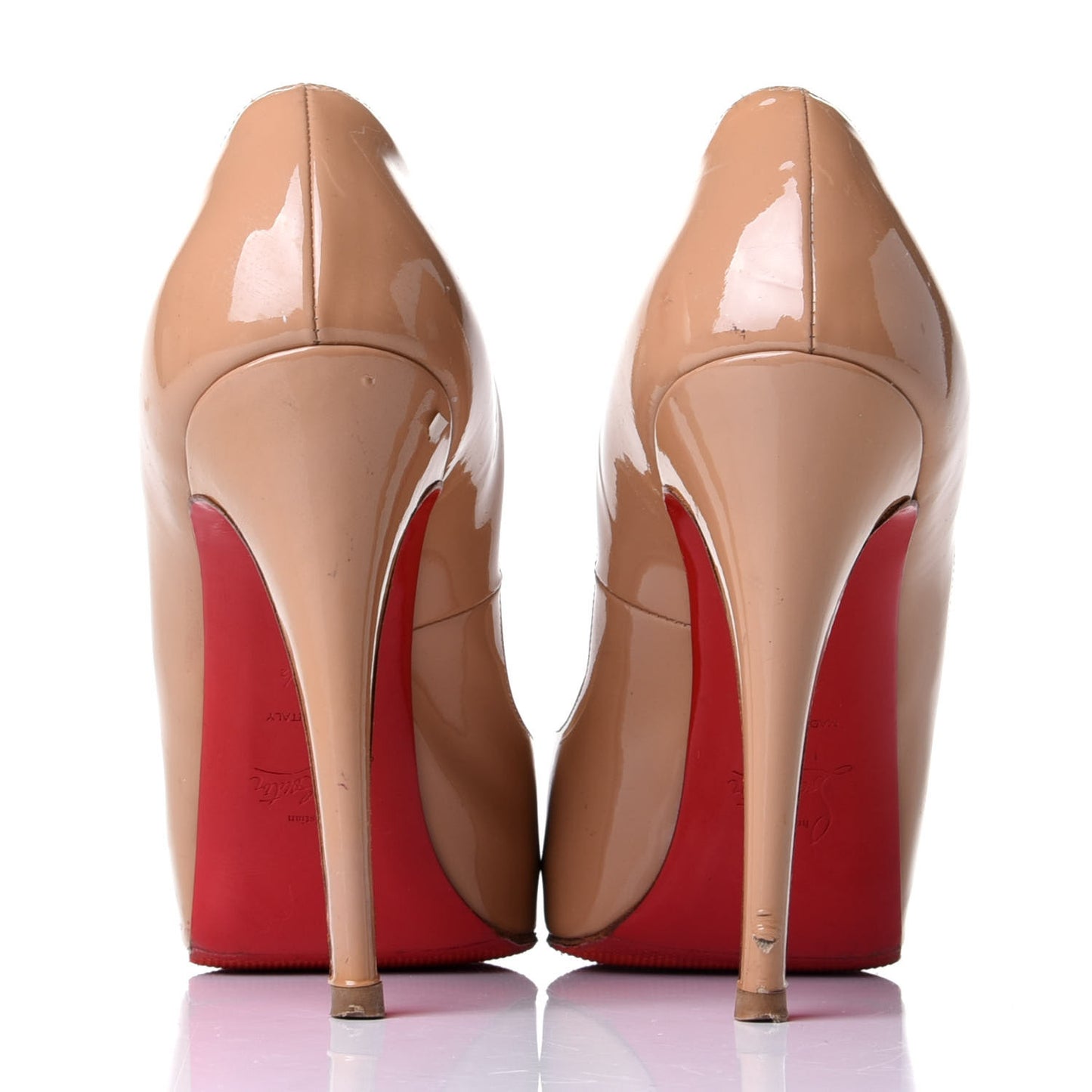 Patent New Very Prive 120 Pumps 38.5 Nude