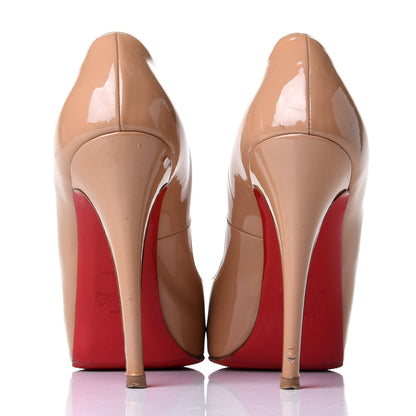 Christian Louboutin Patent New Very Prive 120 Pumps 38.5 Nude 6 of 13