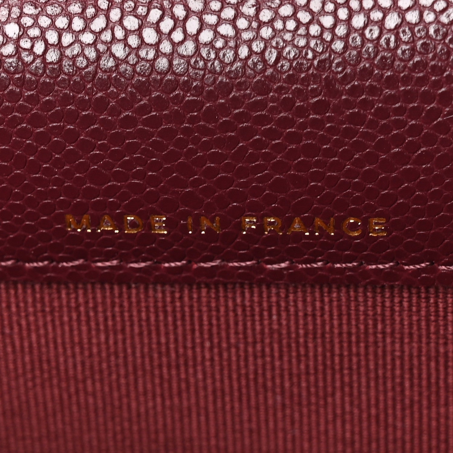 Chanel Caviar Flat Chevron Quilted Flap Card Holder Burgundy 7 of 9