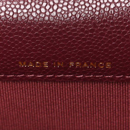 Chanel Caviar Flat Chevron Quilted Flap Card Holder Burgundy 7 of 9