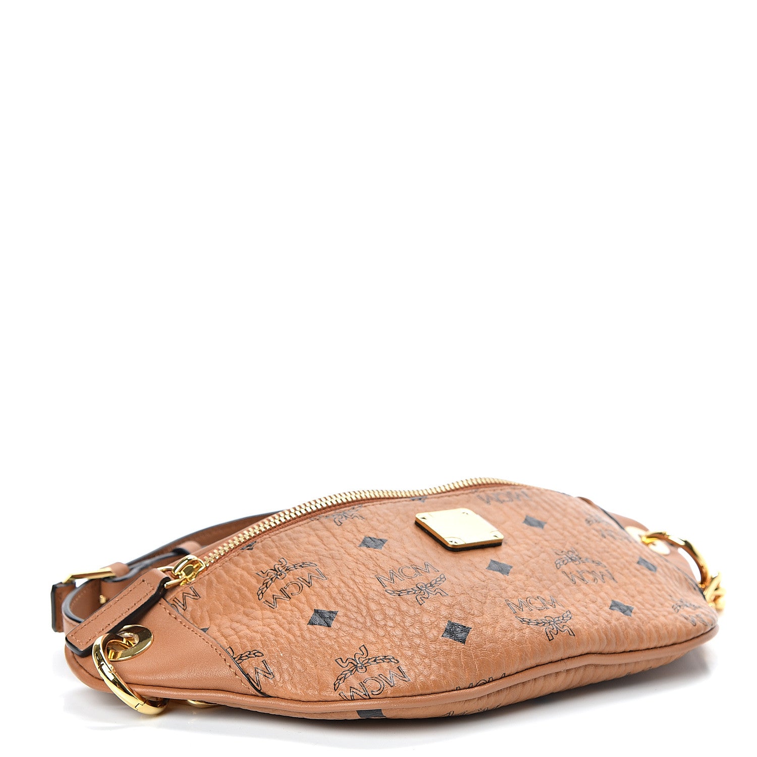MCM Visetos Stark Belt Bag Cognac 4 of 11