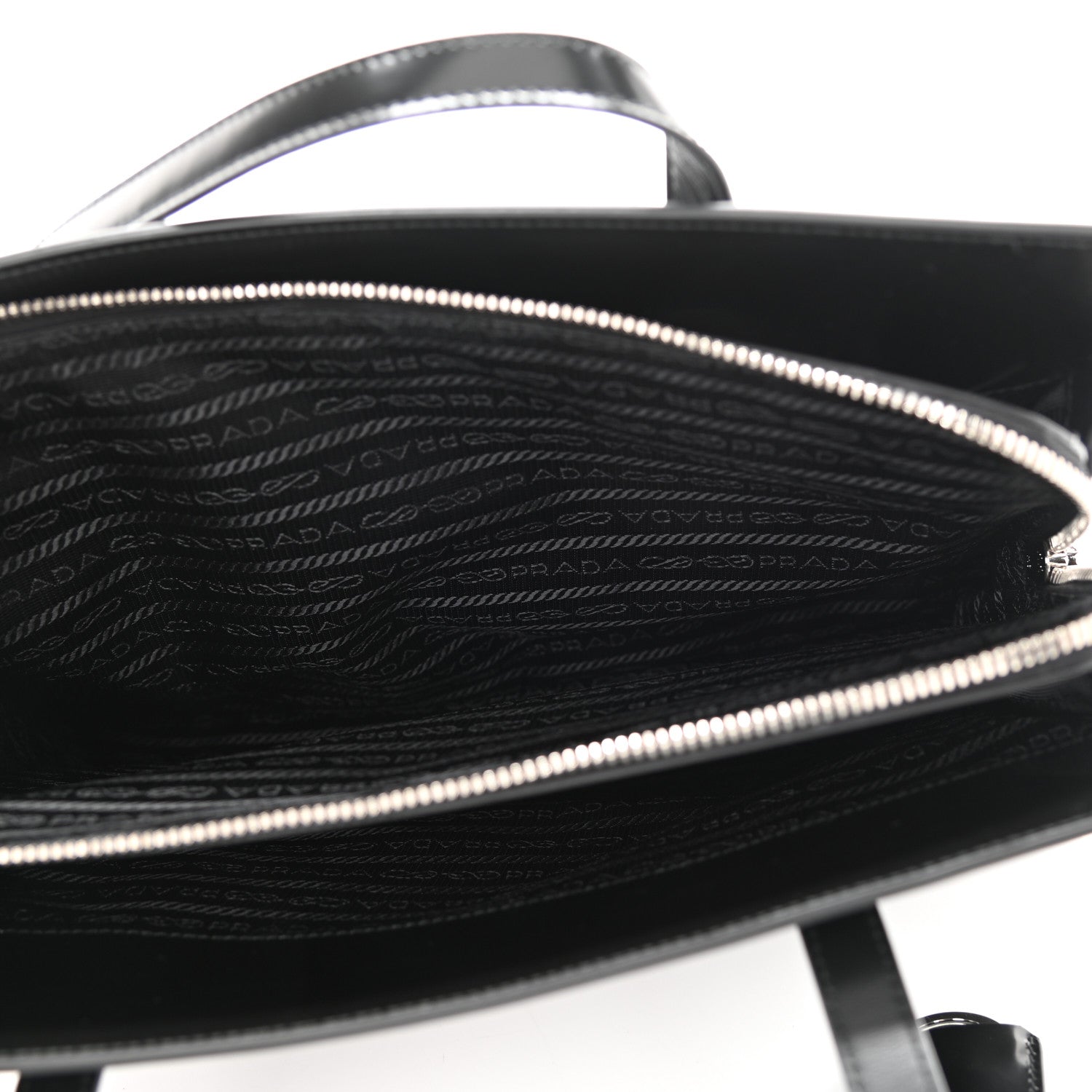 Prada Spazzolato Medium Re-Edition 1995 Double Handle Handbag Black 6 of 10