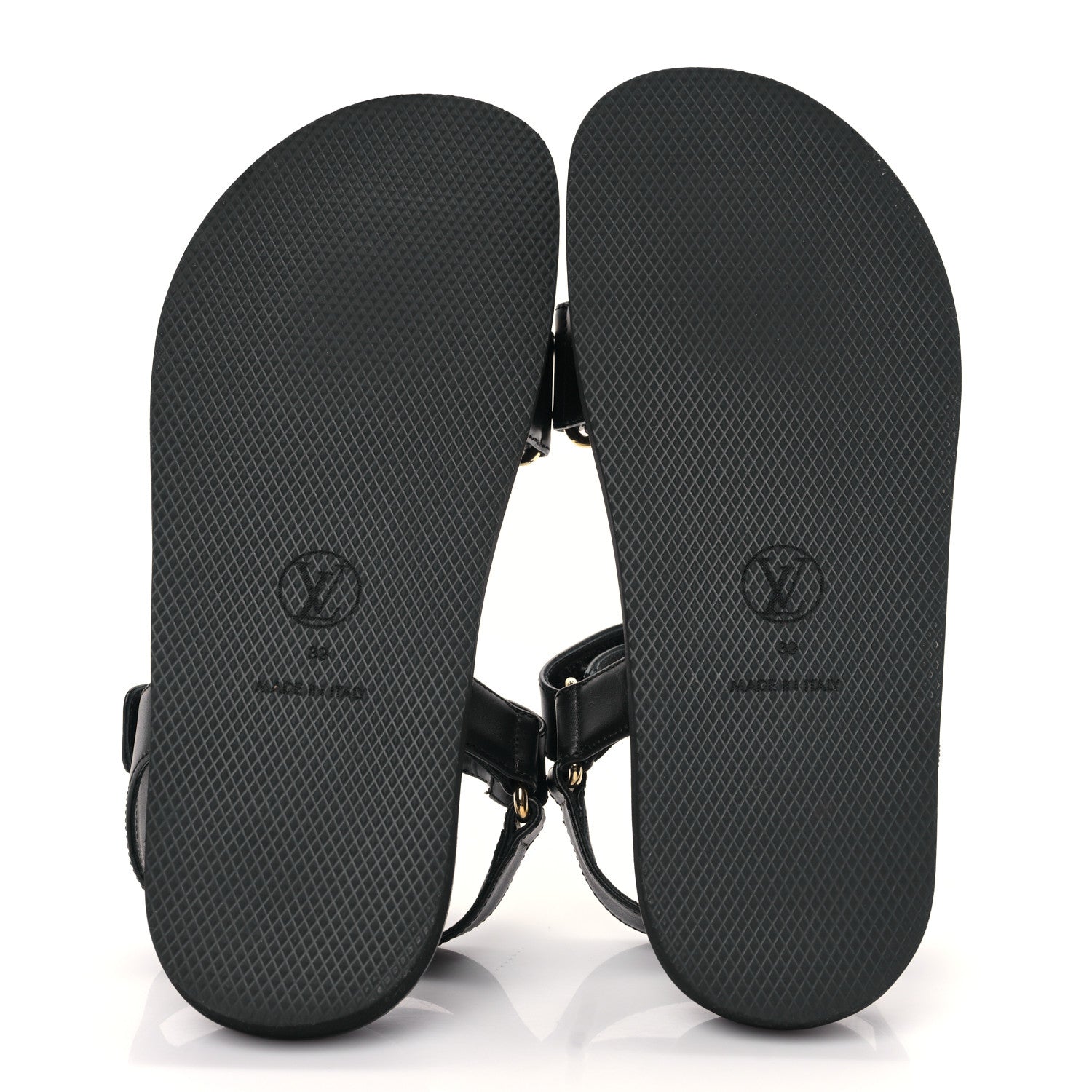Louis Vuitton Lambskin Sunset Comfort Flat Sandal 39 Black 5 of 8