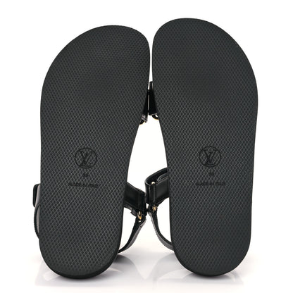 Louis Vuitton Lambskin Sunset Comfort Flat Sandal 39 Black 5 of 8