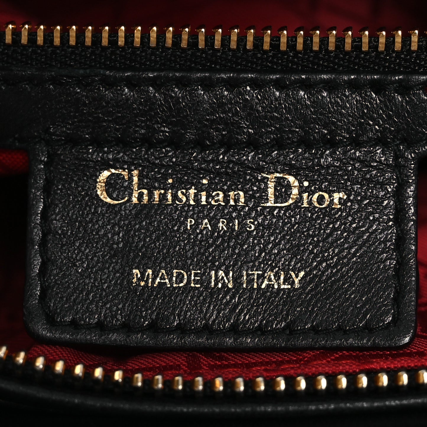 Lambskin Cannage Large Lady Dior Black
