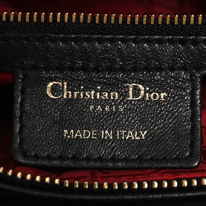 Christian Dior Lambskin Cannage Large Lady Dior Black 6 of 10