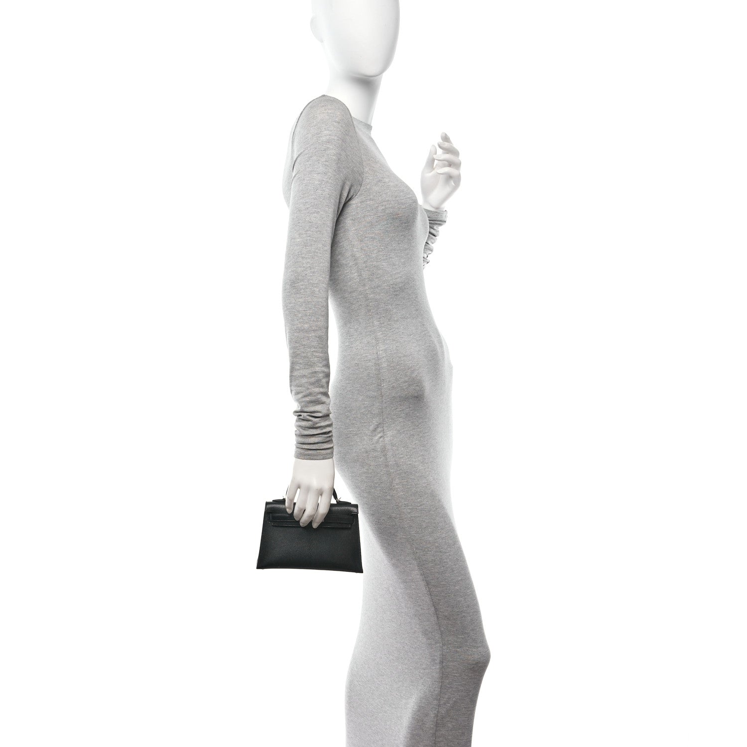 Hermes Chevre Chamkila Mini Kelly Sellier 20 Black 2 of 11