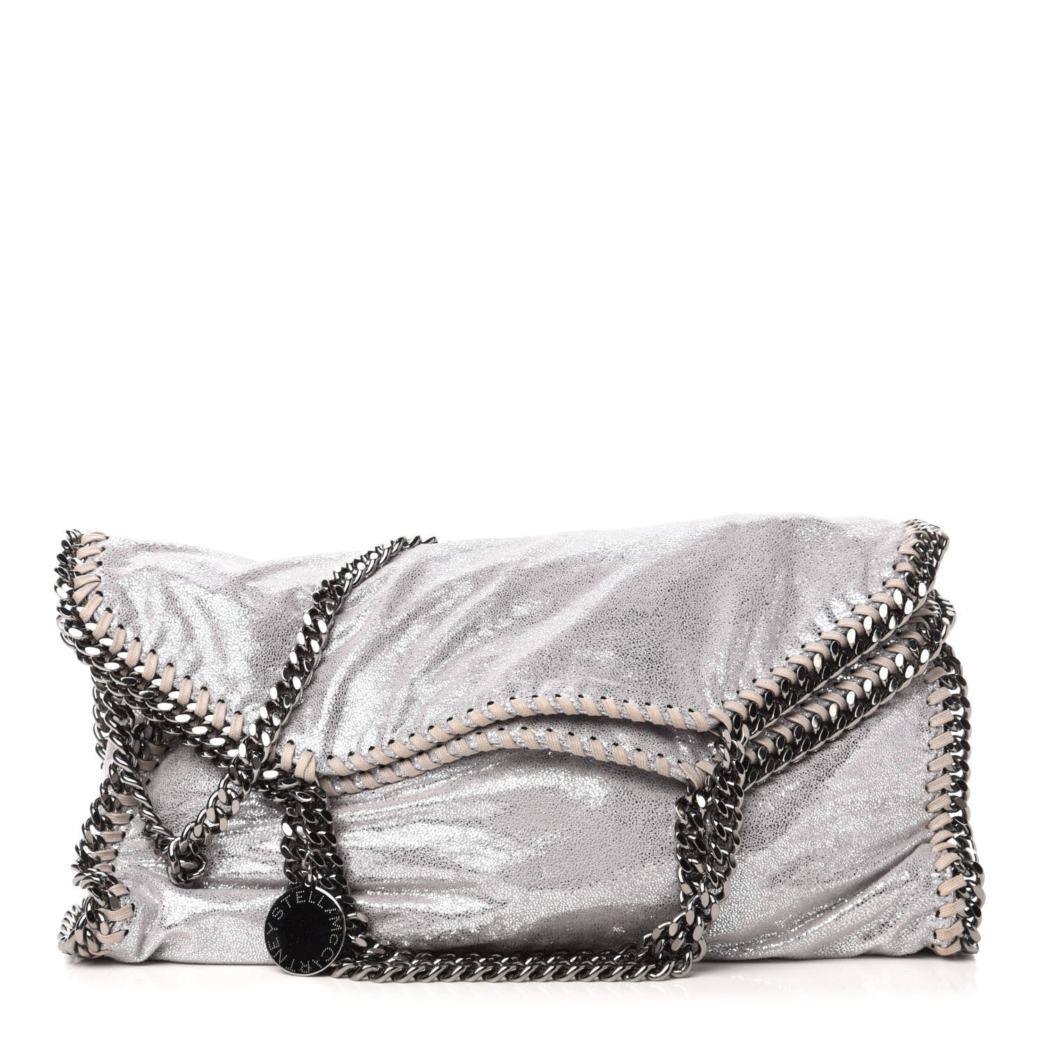 Stella McCartney Shaggy Deer Falabella Fold Over Tote Silver 1 of 10