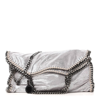 Stella McCartney Shaggy Deer Falabella Fold Over Tote Silver 1 of 10