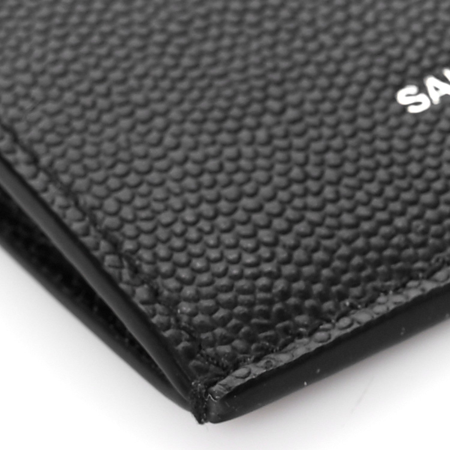 Saint Laurent Grained Calfskin 5 Fragments Zip Pouch Card Holder Black 7 of 9