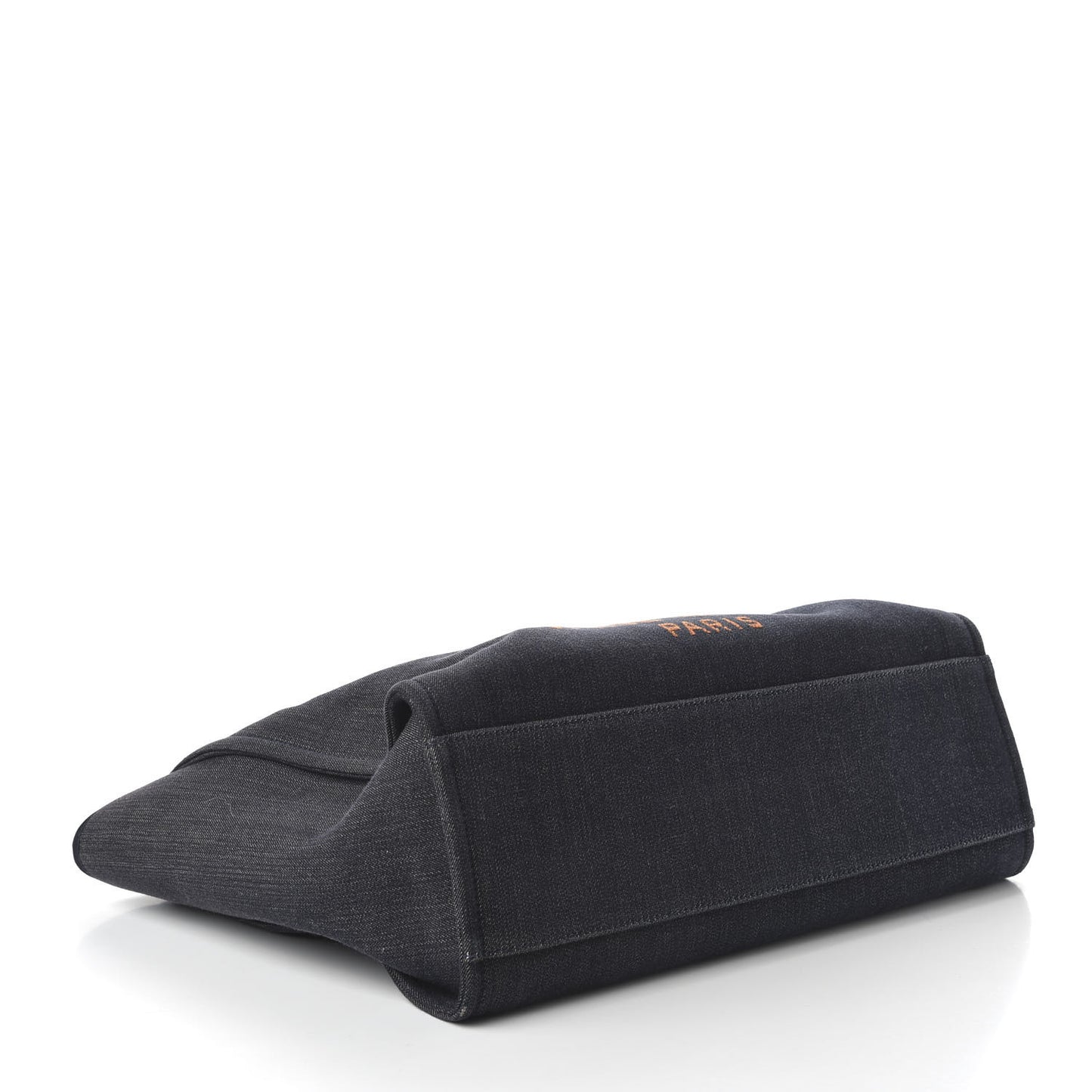 Denim Large Deauville Tote Blue Orange