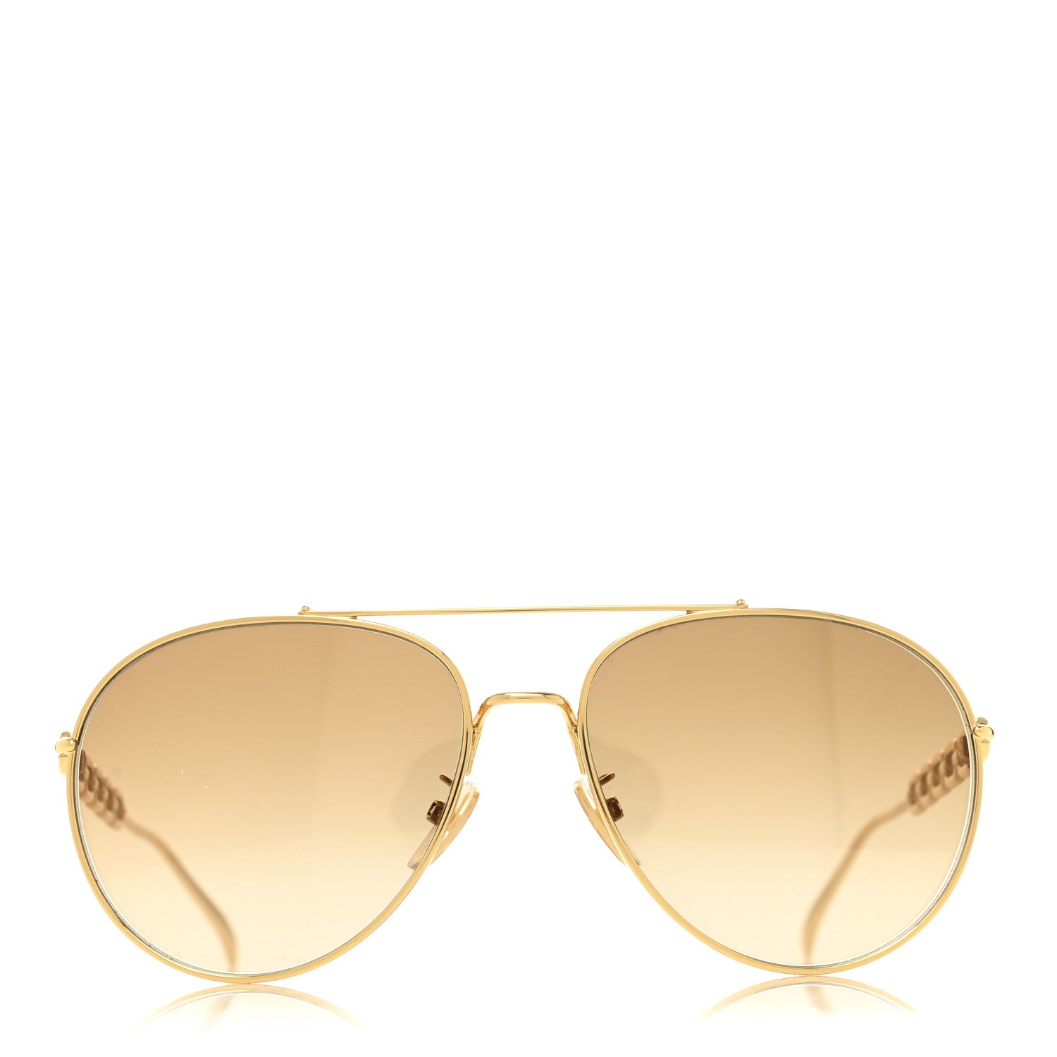 Louis Vuitton Metal My LV Chain Pilot Sunglasses Z1539E Gold
