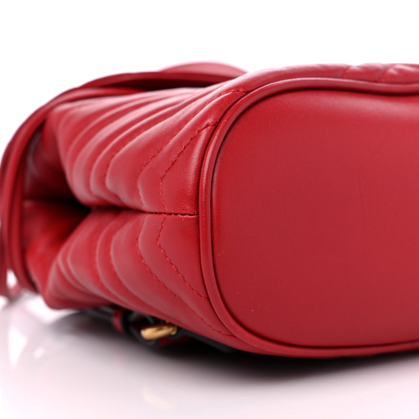 Calfskin Matelasse GG Marmont Flap Backpack Hibiscus Red