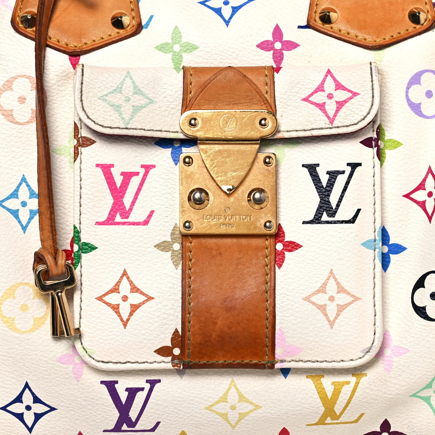 Monogram Multicolor Speedy 30 White