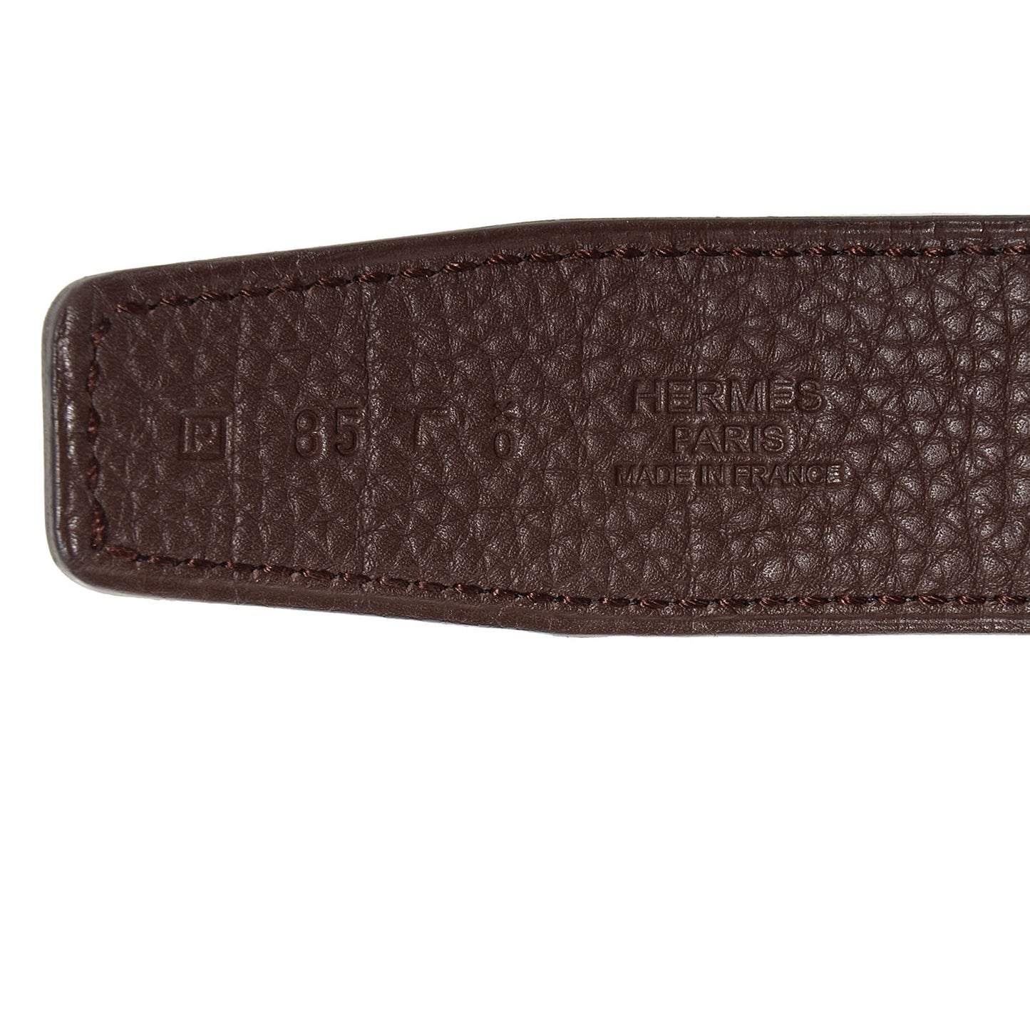 Box Togo Reversible Polished Constance 32mm H Belt Noir Chocolate 85