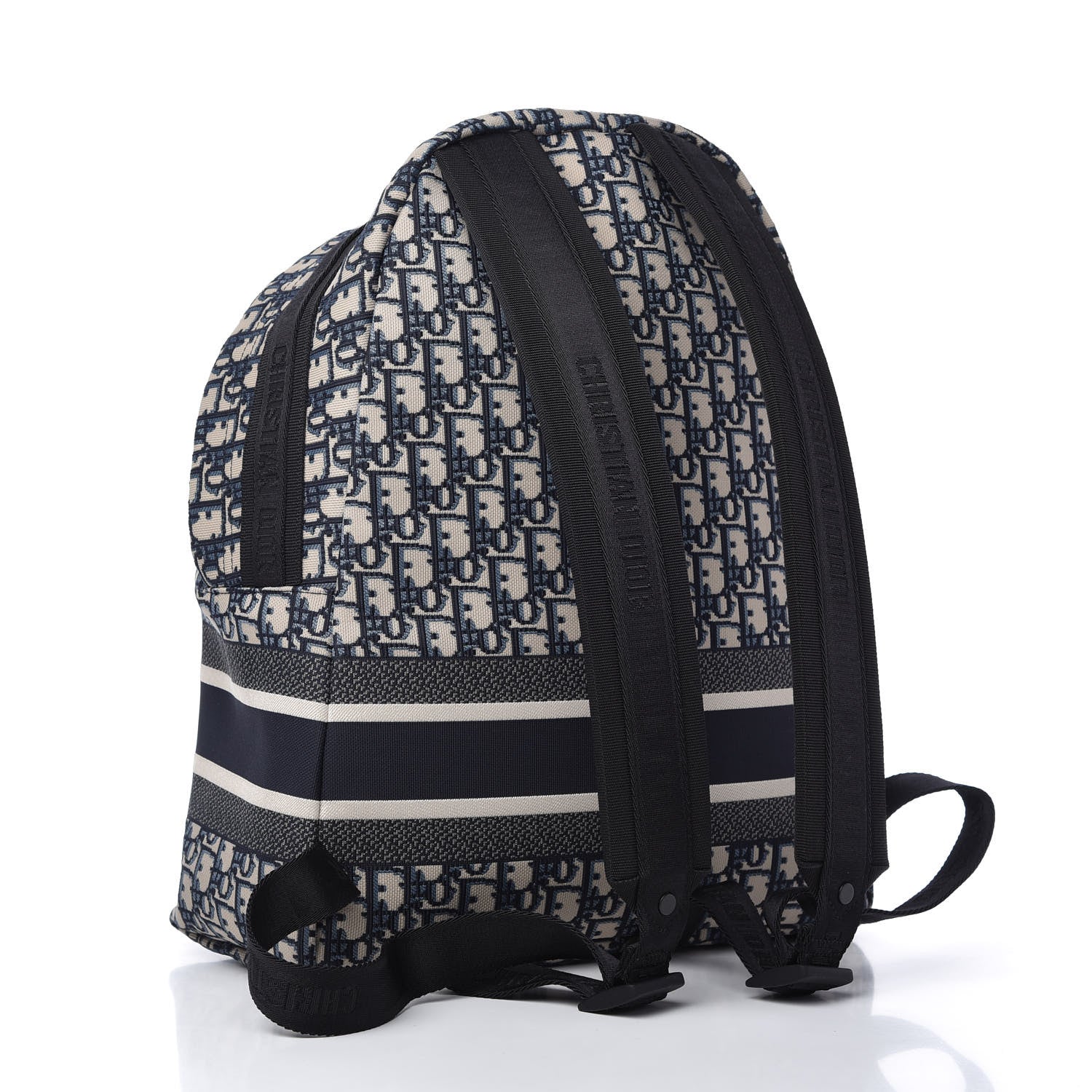 Christian Dior Oblique Diortravel Backpack Blue 3 of 10