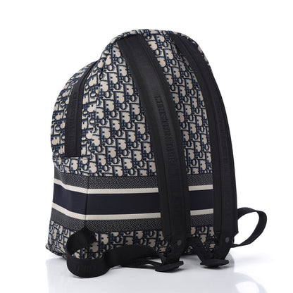 Christian Dior Oblique Diortravel Backpack Blue 3 of 10